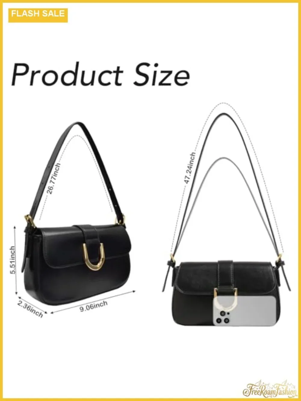 Women's PU Leather Hobo Bag with 2 Adjustable Straps